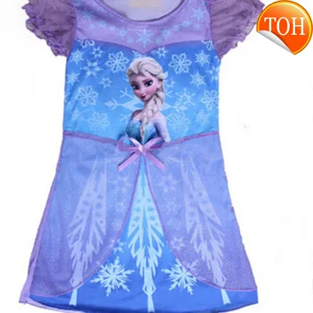 

Flower Dress For Girls Children Kids Pajamas Vestidos Teenager Dressess Clothing Baby Summer Snow Princess Wear