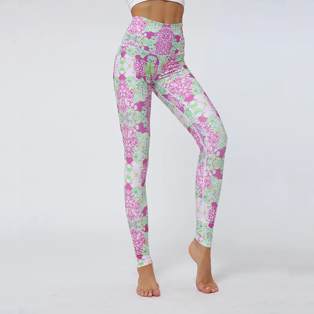 Женские леггинсы с принтом Tie-dye спортивные беговые Йога Спортивные штаны спортивные штаны с высокой талией леггинсы женские тренировочные брюки