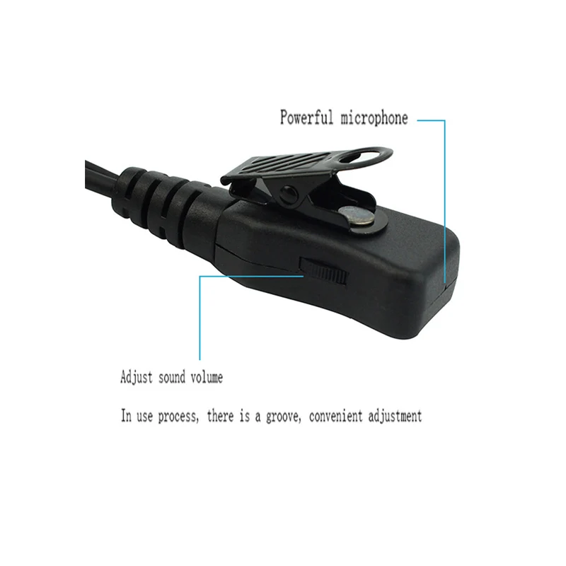 EEK002 RT5R Walkie Talkie G-Type Earpiece Adjustable Volume Earphone 2Pin PTT He