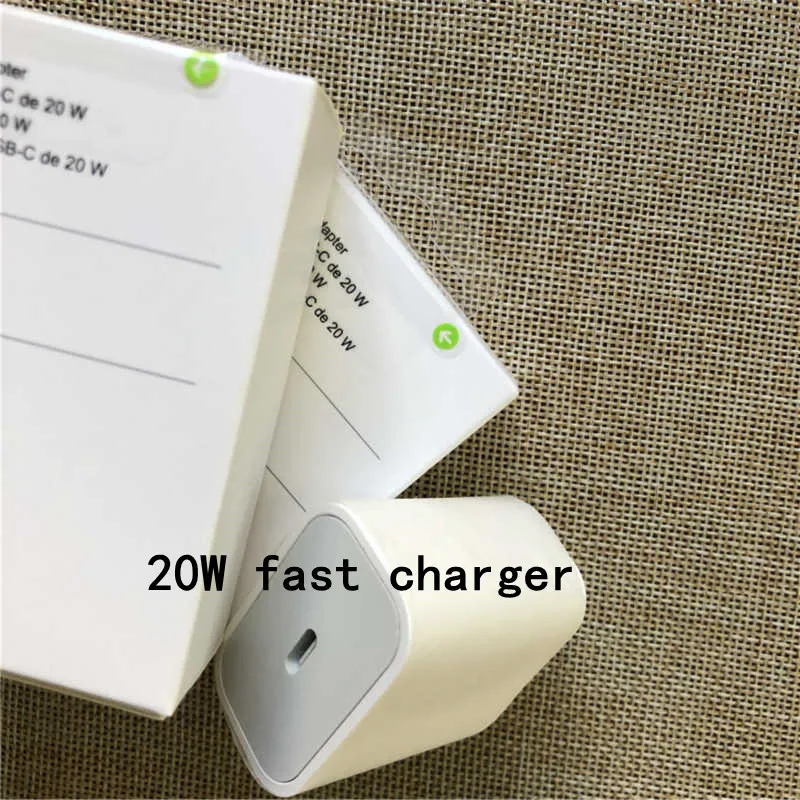 10 unids/lote 20W PD cargador rápido nos UE Reino Unido USB-C adaptador de poder para que 12 Pro Max teléfonos móviles con caja de venta al por menor