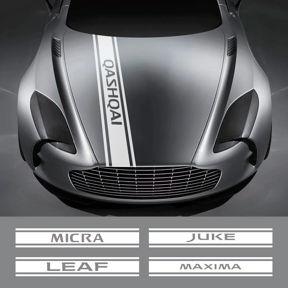 For Nissan Juke Leaf Micra Qashqai Altima Maxima Murano Note Patrol Pulsar Rogue Sentra Sylphy X-Trail Car Hood Cover Stickers | Автомобили