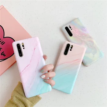

Gradient Color Marble Painting Phone Case For Huawei Mate 20 30 Lite P20 P30 Pro Back Cover Fashion Cute Soft Cases Matte Funda