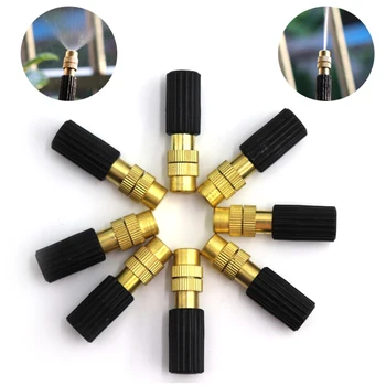 

10PCS Adjustable Atomizing Copper Spray Nozzle Connected To 4/7mm Capillary Tube Cooling Micro Watering Sprinkler Nozzle