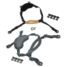 69HD FMA 4 Points Sport Helmet Retention Suspension System H-Nape Chin Strap Stable Under Rotational Forces Fixed Accessories