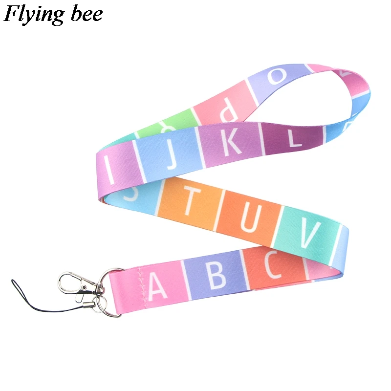 Flyingbee креативный брелок для ключей с буквами мультяшный ремешок телефона женские