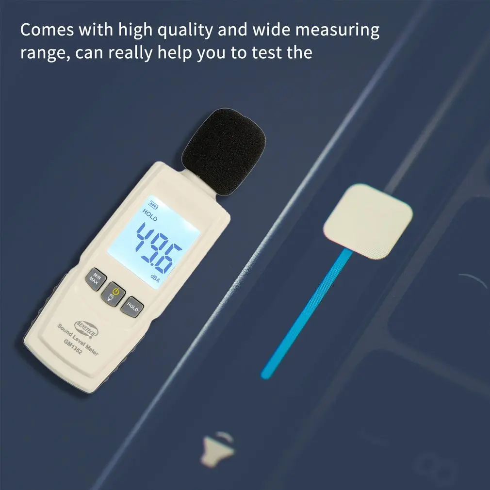 BENETECH GM1352 30-130dB цифровой измеритель уровня звука, мониторинг звука, тест дБ децибелов, детектор с ЖК-подсветкой