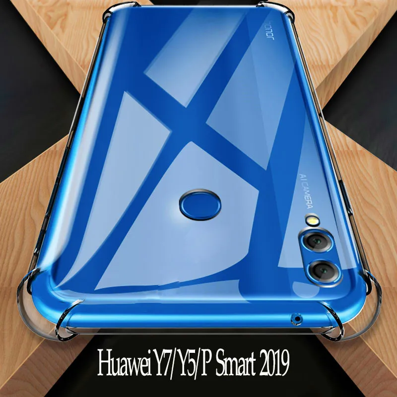 huawei Y7 y5 y6 p smart 2019 чехол защитный хуавей п смарт Мягкий Прозрачный Силикон ТПУ у5