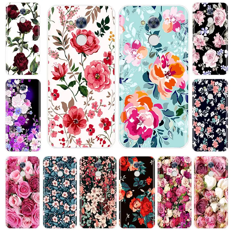 

Phone Case For Huawei Honor 4C 5C 6C 6A Pro Soft Colorful Flowers Painted Cover For Huawei Honor 4X 5A 5X 6 6X 5C Case Silicone