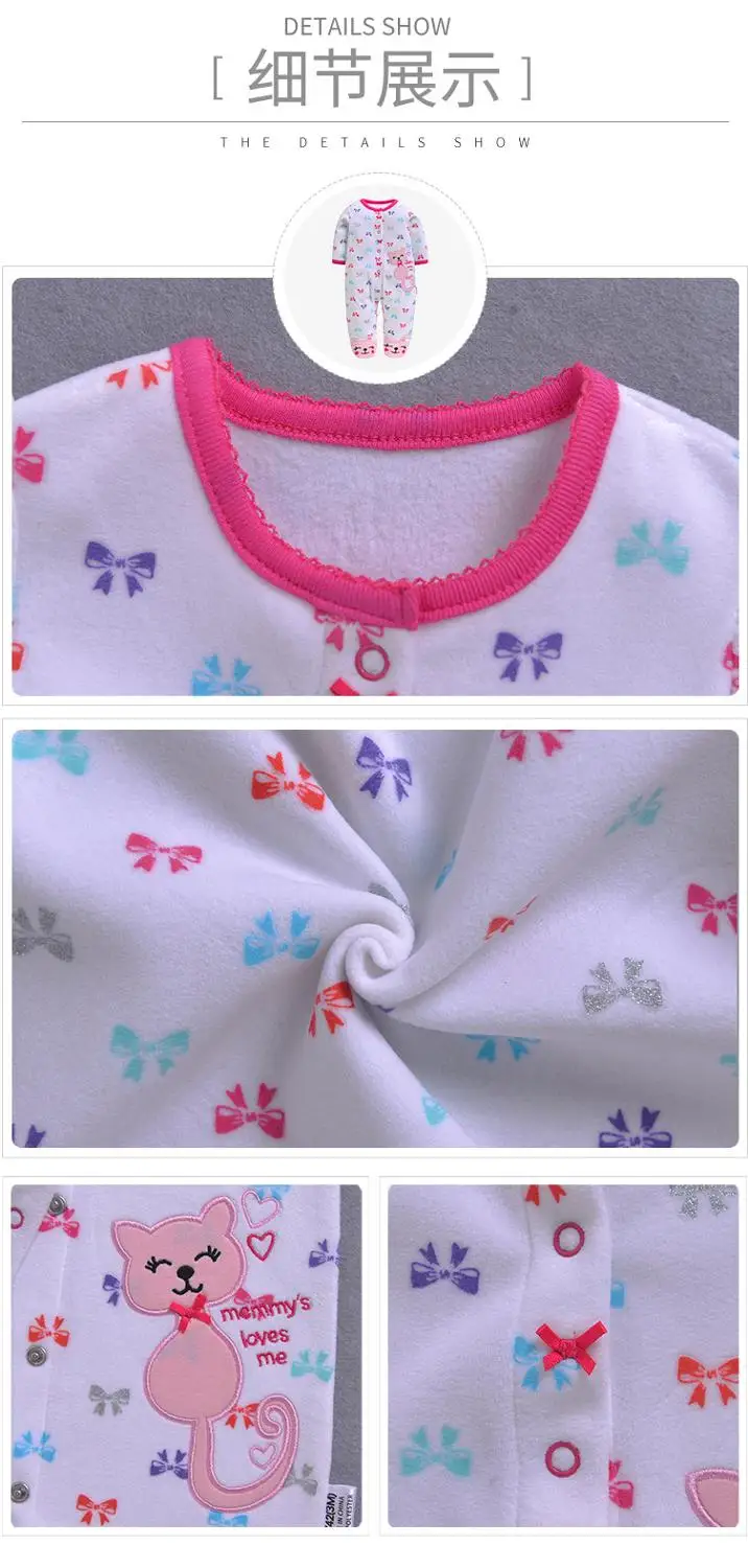 Детский флисовый комбинезон с длинным рукавом|baby rompers|clothing newbornoverall romper |