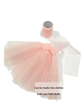 

Free Shipping Tulle Rolls Netting Rolls Tulle Fabric Spool Ribbon for Clothes- 6" by 10 Yards