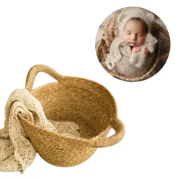 

Newborn Photo Shooting Basket Children Woven Baskets Baby Full Moon Photography Props