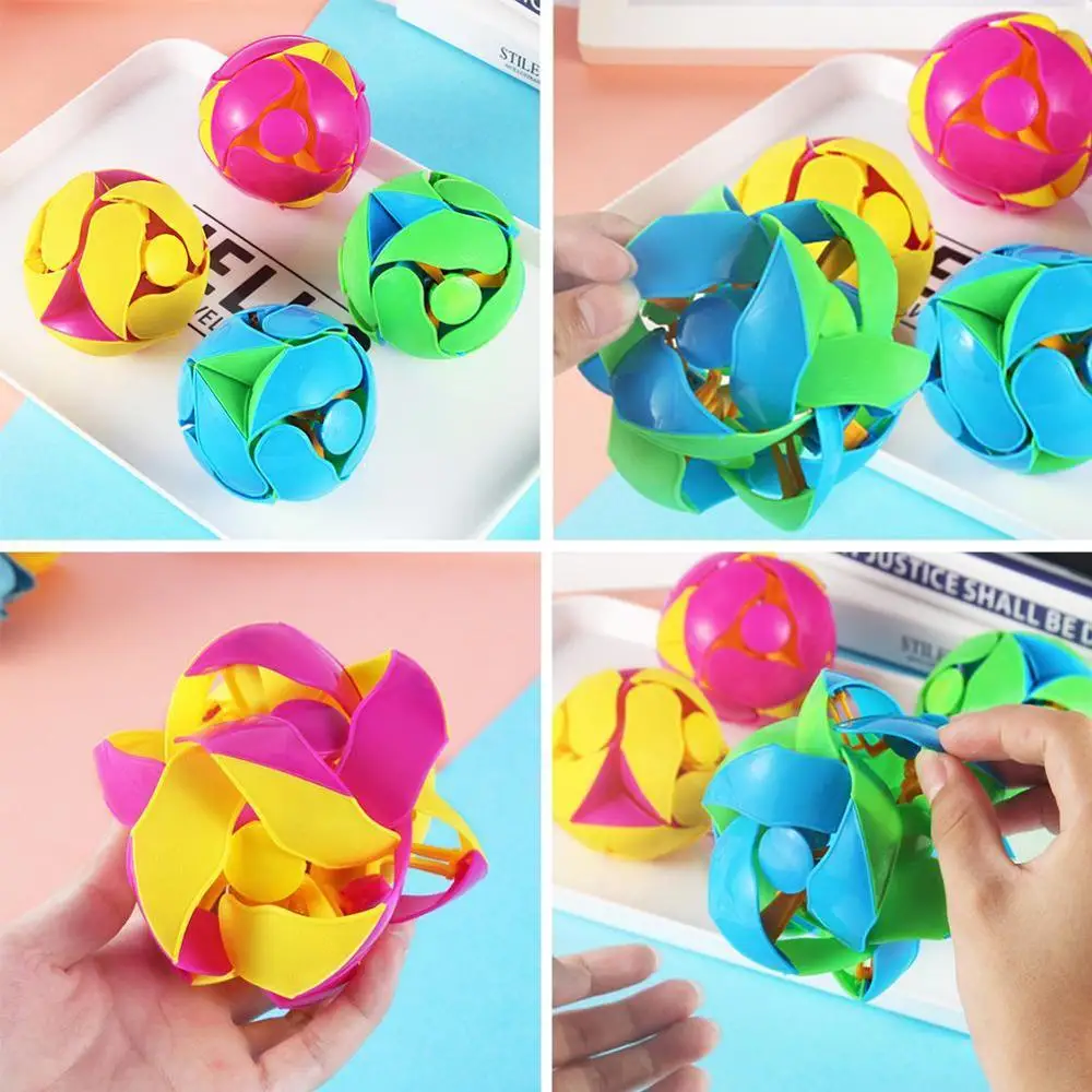 

Creative Hand Played Turn Telescopic qiu Color Deformation Ball Props Magic Puzzle Kids Decompression Toys