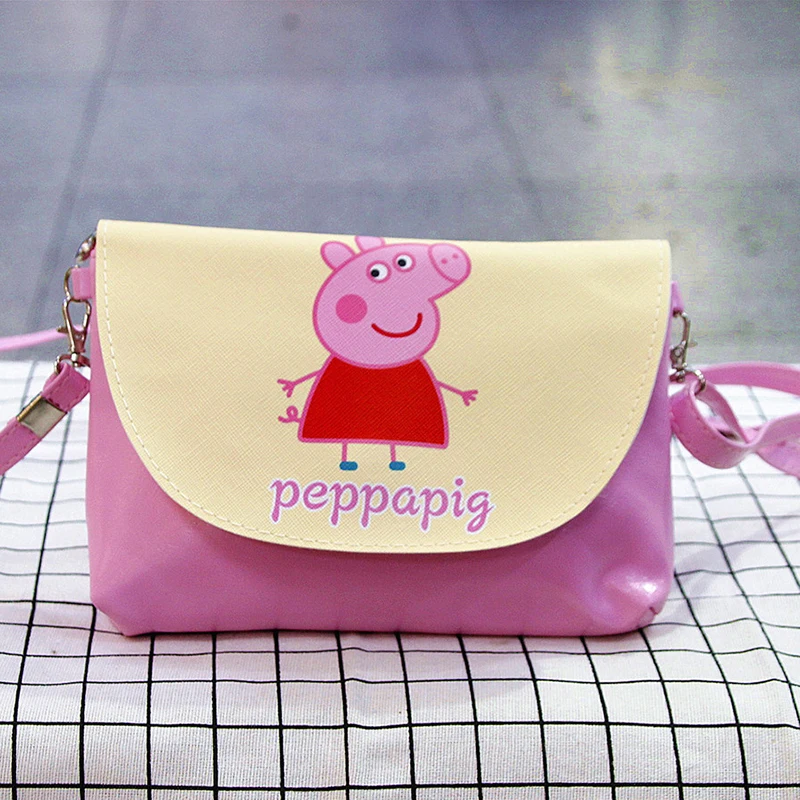 Peppa Pig диагональная посылка, милый кошелек для монет, сумка, мультяшный принт, аниме рюкзак для девочек, детские игрушки для детей