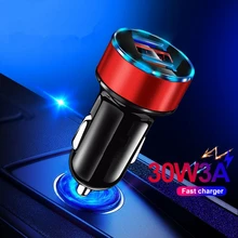 Переходник USB для зарядки в машине 3.1A цифровой светодиодный дисплей напряжения/тока Автомобильное металлическое зарядное устройство для Iphone 11X8 6 7 huawei Tablet