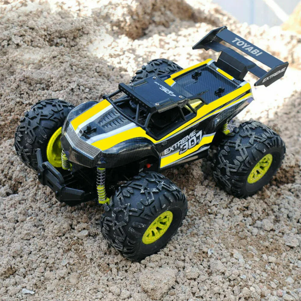 2.4G 1:18 Remote Control Kids Toy RC Car All Terrain Battery Powered Off Road Vehicle Mini Monster Truck PVC High Speed Powerful