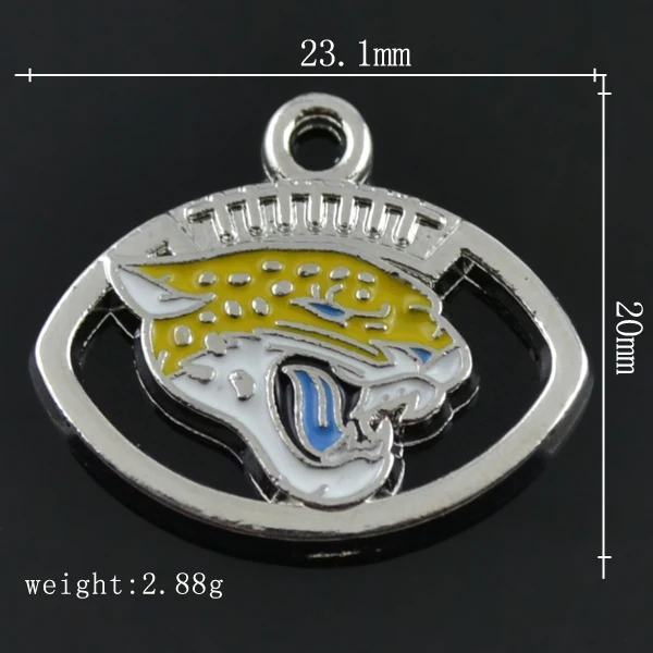 as picture Овальные футбольные спортивные подвески из сплава в Новой Англии для DIY браслетов, ожерелья и сережек, брелоков, ювелирных изделий, 10 шт - Окраска металла: as picture