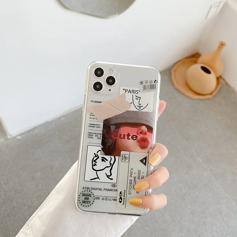 Phone Case For OPPO A3S AX5 A12E A1K A5S AX5S AX7 A7N A5 A9 A11X A31 A8 A52 A92 A72 A53 Stickers Label Retro Fashion TPU Cover oppo flip cover Cases For OPPO