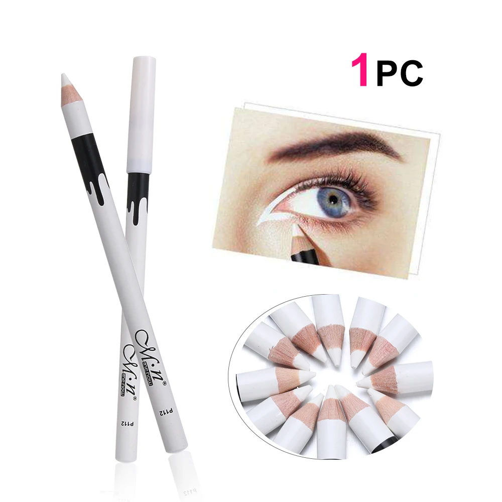 1 Uds blanco nuevo delineador de ojos maquillaje suave fácil de usar abrillantador de ojos impermeable moda ojos delineador lápices utensilio de maquillaje para ojos