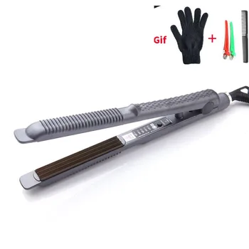 

Professional Tourmaline Ceramic Heating wave hair straighteners Fast Warm-up Crimper hair curler corrugated Iron styling tools