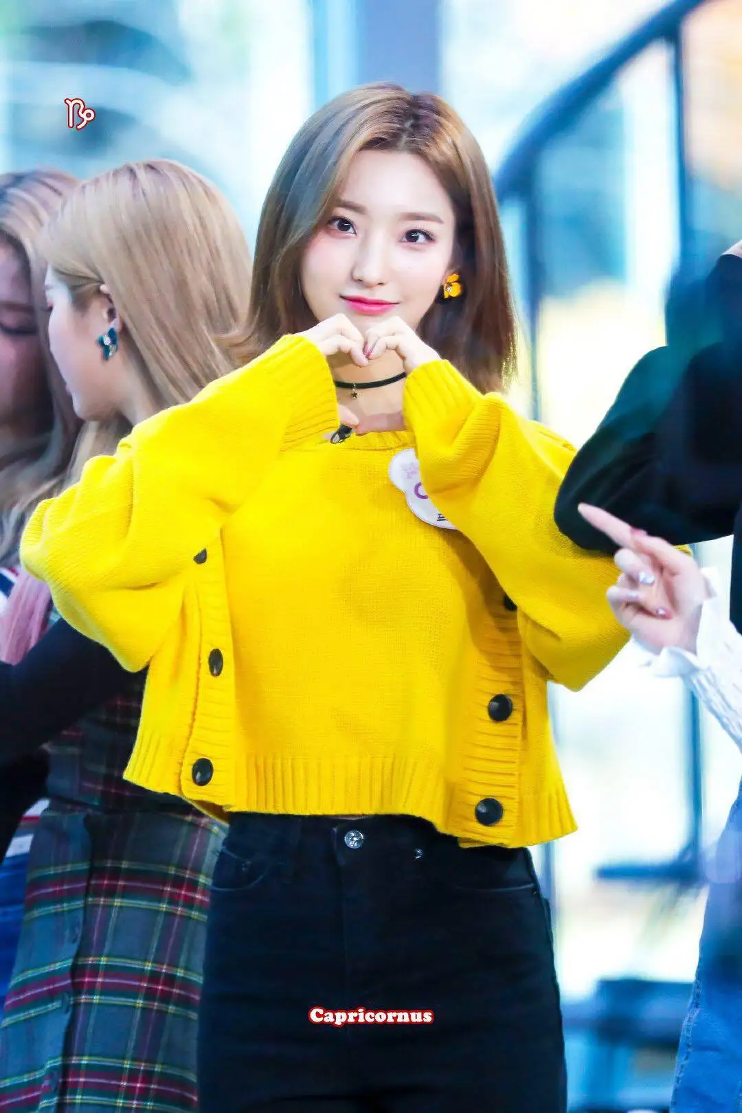 Kpop черные розовые желтые двубортные вязаные толстовки с длинными рукавами женские корейские милые свитшот с круглым вырезом Женская одежда