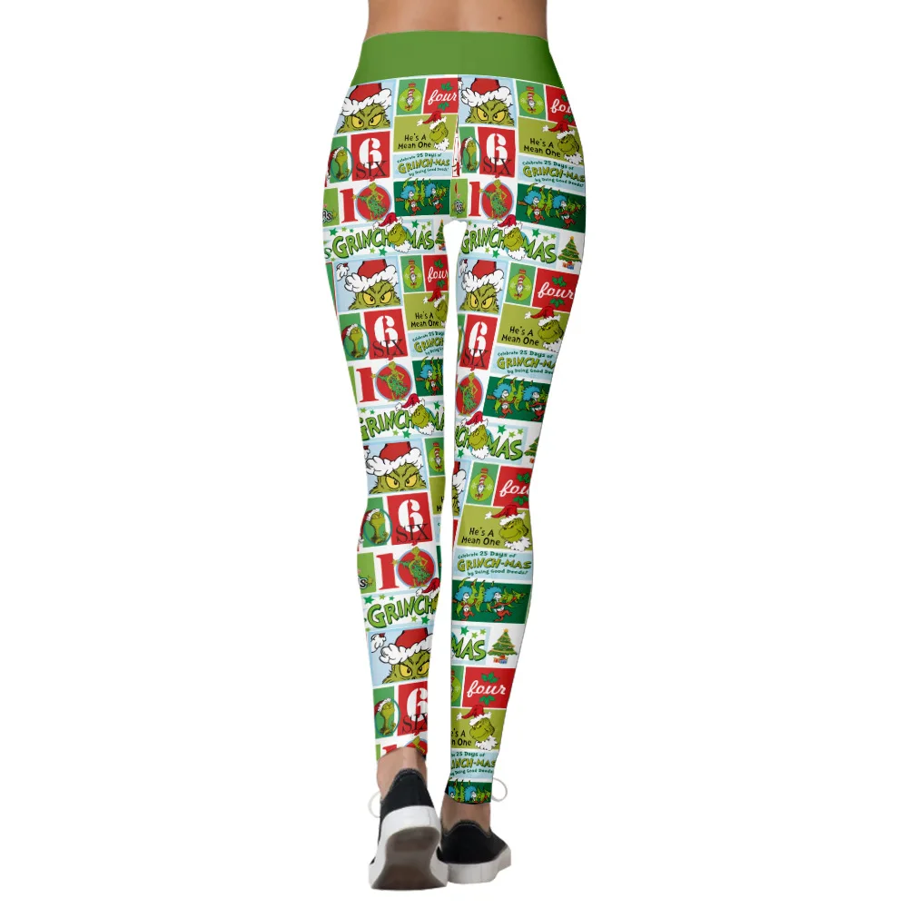 Fashion Women Christmas Grinch Print 