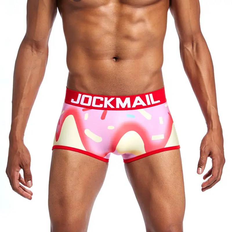 JOCKMAIL, фирменное Мужское нижнее белье, боксеры, сексуальные мужские трусы, шорты, calzoncillos hombre, боксеры, cueca masculina, Гей Нижнее белье