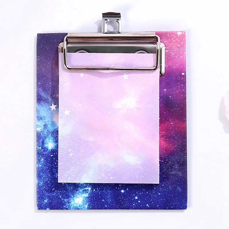 Small Fresh Clipboard A4 File Folder Board Plastic PP Writing Plate Hard Board Backing Board Plate Stationery Document Organizer