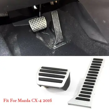 

Car Alloy Accelerator Gas Brake Footrest Pedal Plate Pad Cover Fit For Mazda CX-4