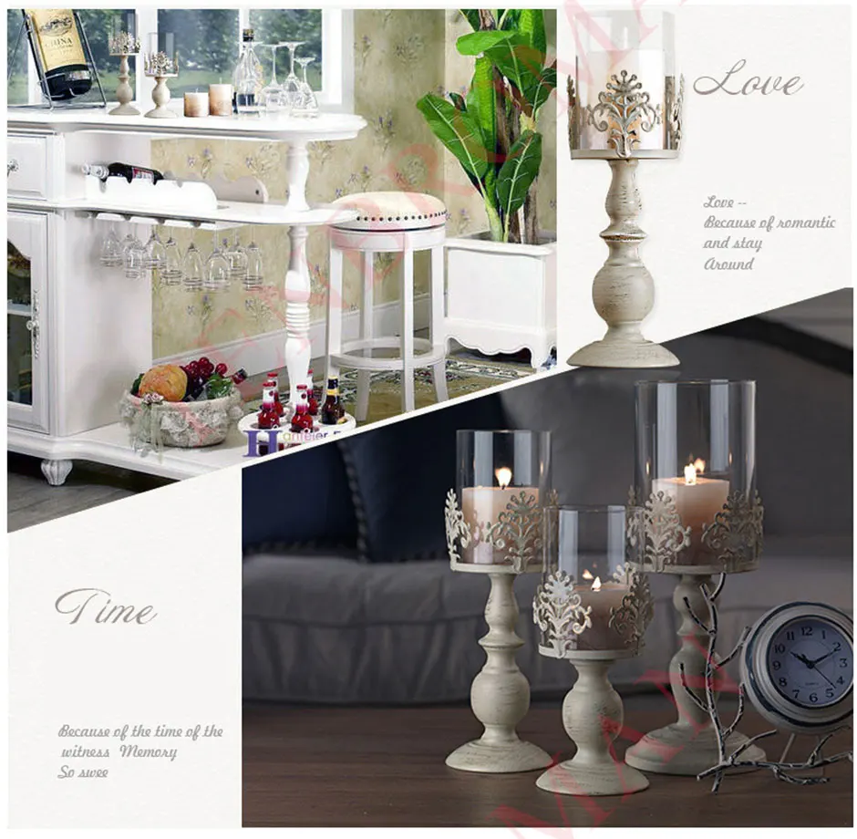 3 Size Elegant Candle Holder Cube Stand Candle Candlestick Metal Base Craft Votice Large Glass Candles Centro De Mesa Boda
