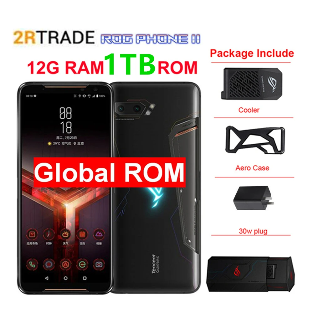 Смартфон Asus ROG 2 12 Гб ОЗУ 1 ТБ ПЗУ супер игровой телефон ZS660KL мобильный Snapdragon 855 + 6 59