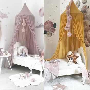 

Nordic Style Princess Lace Kids Baby Bed Room Canopy Mosquito Net Curtain Bedding Dome Tent