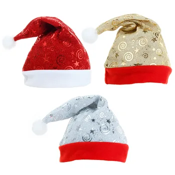 

12Pcs Non-woven Fabric Christmas Hat Party For Baby Adult Santa Hats Decoration New Year Decoration Kids Gifts Holiday Party