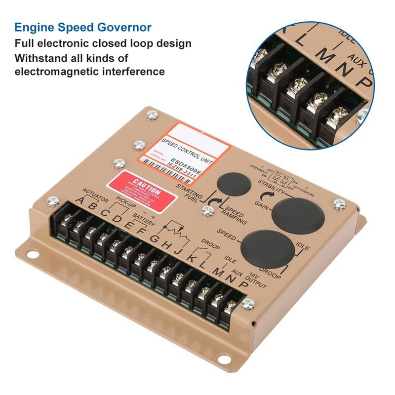 Электронный регулятор скорости двигателя, ESD5500E генератор Governor панель контроллера для всех видов электромагнитных помех A