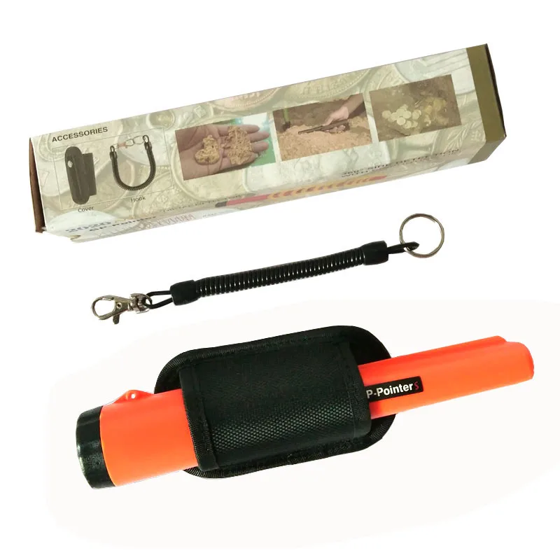 Handheld Pointer Metal Detector Underground Waterproof Pinpointer Holster Orange 