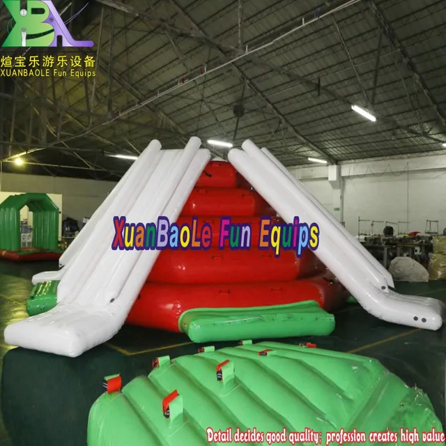 Red N White Adults/Children Floating Inflatable Climbing Water Tower Slide For Lake Or Sea 2