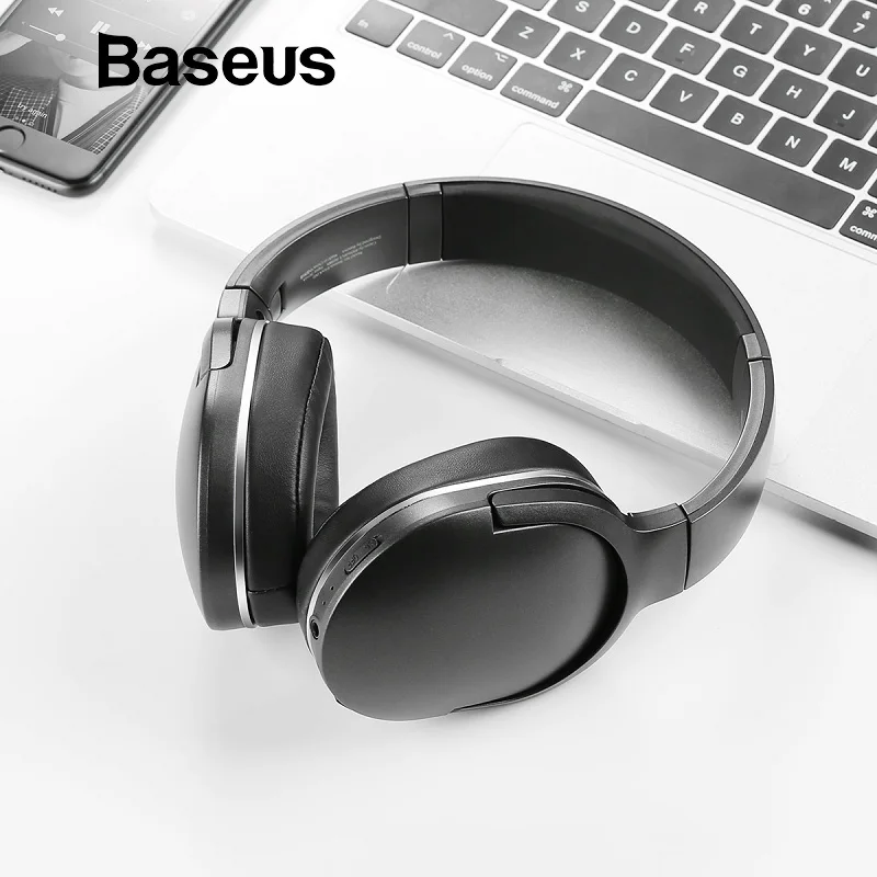 Baseus D02 Bluetooth наушники складные беспроводные наушники тяжелый бас гарнитура стерео портативные Bluetooth наушники и микрофон для телефона