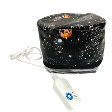 Электрический паровой колпачок с 3 передачами, регулируемый нагрев, температура, инструмент для ухода за волосами, спа, шапка для красоты, термическое питание, лечение, евро вилка