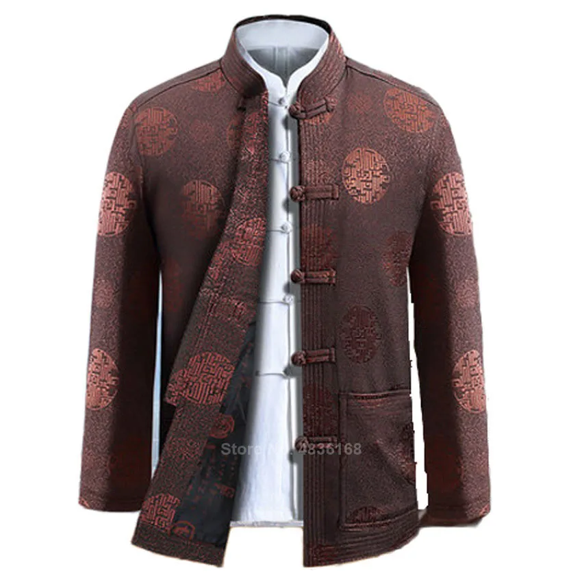 Tang Suit Traditional Chinese Clothing for Men Full Sleeve News Kung Fu Clothing New Year Clothes Vintage Party Male Jacket