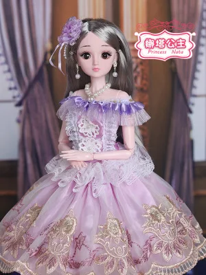 as picture 60 см, 1/3 BJD, кукла с принцессой, аксессуары для одежды, 20 подвижных шарнирных кукол, свадебное платье, игрушки для девочек, подарок AT35 - Цвет: as picture