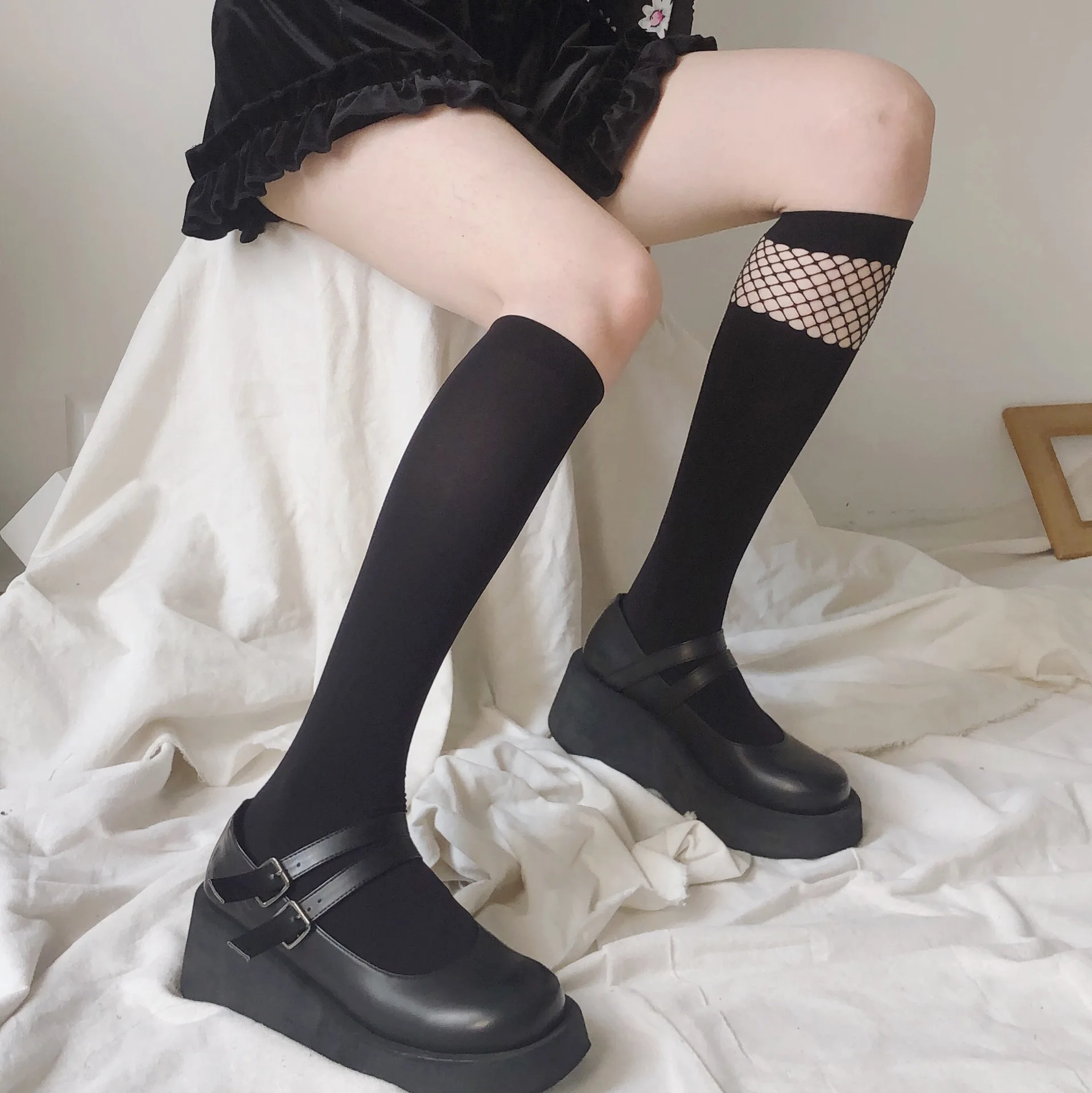 Cosplay&ware Mesh Velvet Leg Socks Cosplay Costumes Accessories Uniform Dark Girl Fashion Fishnet Stockings Lolita -Zentai shop online H2e9a920e6eb54149a687df654f99ea806.jpg