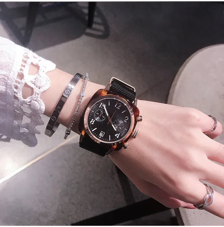 

Wechat Business Hot Selling OEM Watch Zhoudongyu Celebrity Style Nylon Tape Quartz Watch Multi-functional Sports Woven Belt Watc