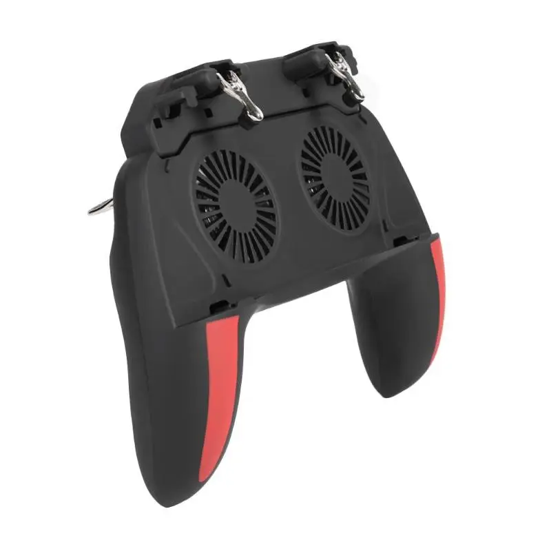  H10 Four-Finger Keys Linkage Game Handle Telescopic Gampad with Dual Fans for PUBG Physical Pressur