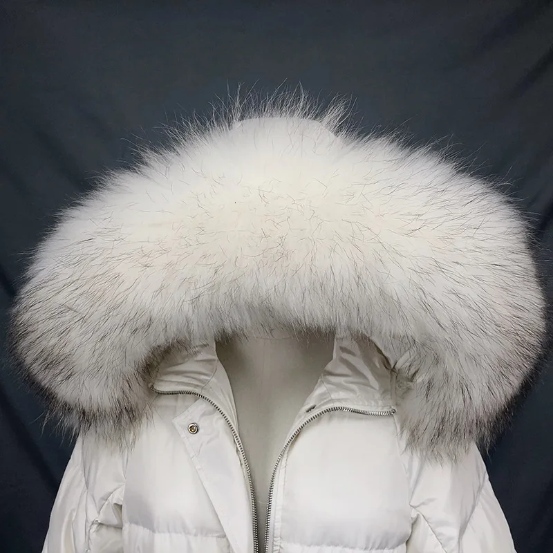 Свободные корейские зимние пуховики с меховым воротником, пальто для женщин, Длинная женская теплая осенняя куртка с перьями для девочек, парка, пальто на утином пуху