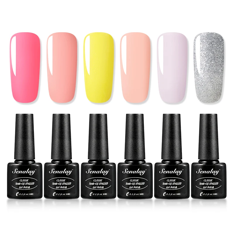 RE-6GELS-09 SENALAY Гель-лак для ногтей УФ светодиодный Гель-лак для маникюра гибридные Лаки требуется основа и верхнее покрытие для наращивания ногтей полуперманентный лак для ногтей - Цвет: RE-6GELS-09