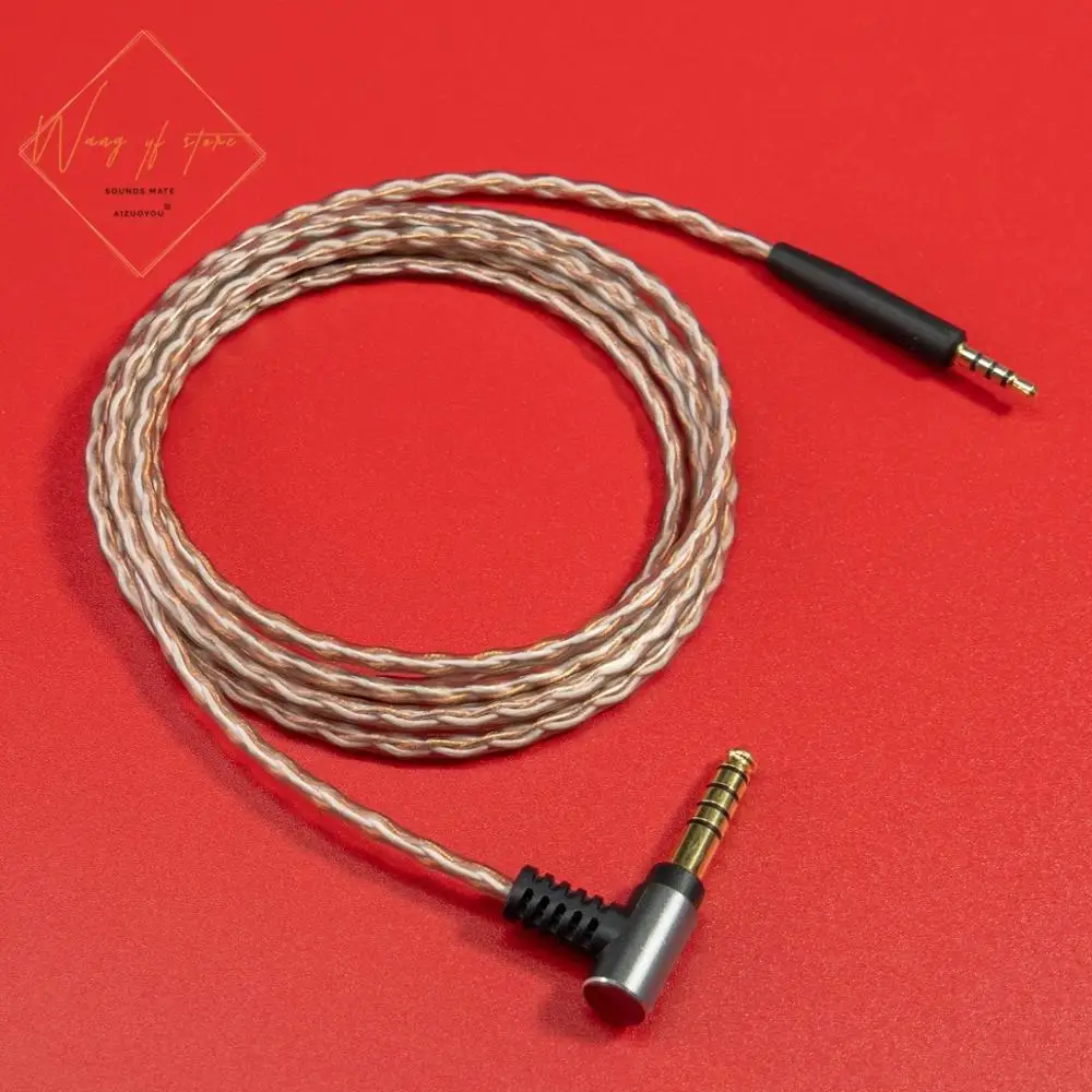 

6N Hifi Balanced Headphone Cable For Sennheiser MB660 MB 660 UC MS 6N OCC 99.99997% 4.4mm 2.5mm 3.5mm Gold Plated