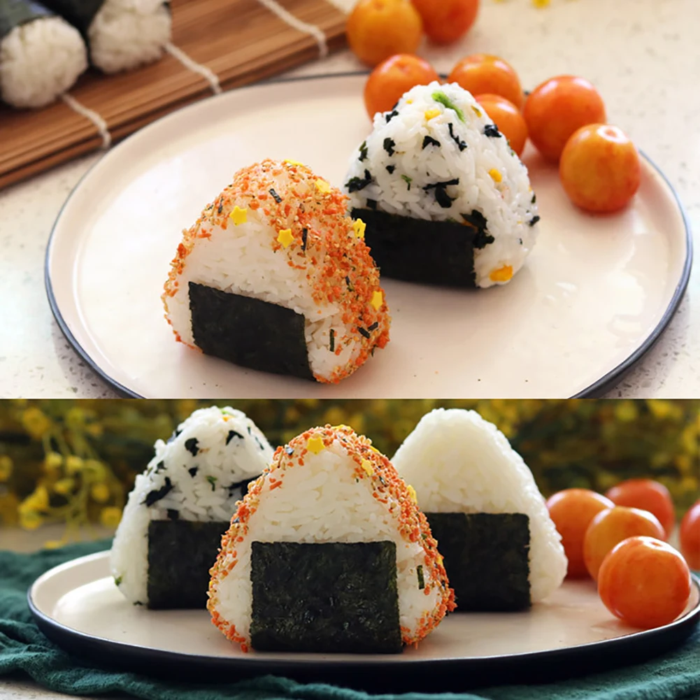 2 шт. треугольной формы форма для суши Onigiri Еда рисовые шарики, обед Пресс чайник комплект DIY риса формы для роллов Кухня Bento выпечки инструменты