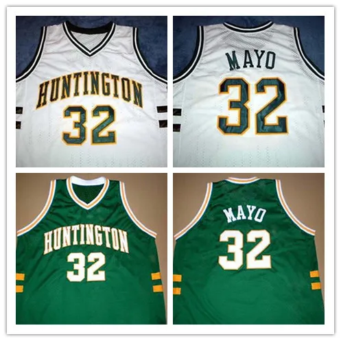 

32 OJ MAYO HUNTINGTON HIGH SCHOOL Retro throwback mens Basketball Jersey Embroidery Stitched any Number and name