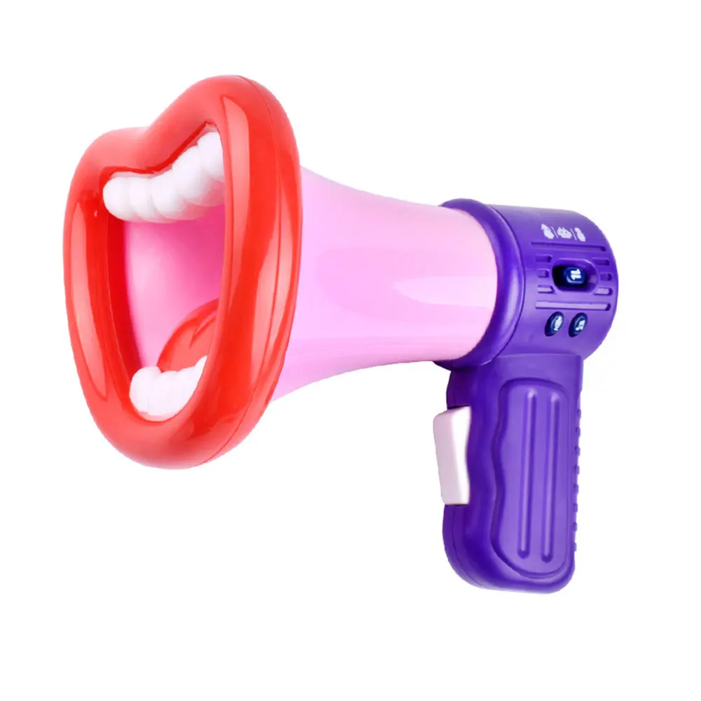 Большой рот смешной мегафон игрушка с функцией записи дети голосовой Changer дети Динамик ручной микрофон вокальные игрушки Лидер продаж - Цвет: B