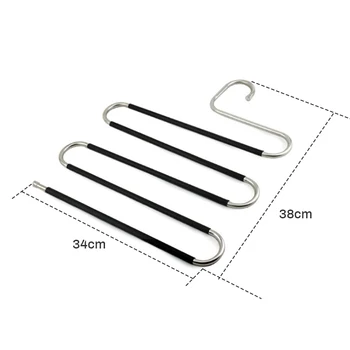 

Large Size 5 layers S Shape MultiFunctional Clothes Hangers Pants Storage Hangers Cloth Rack Multilayer Storage Cloth Hanger