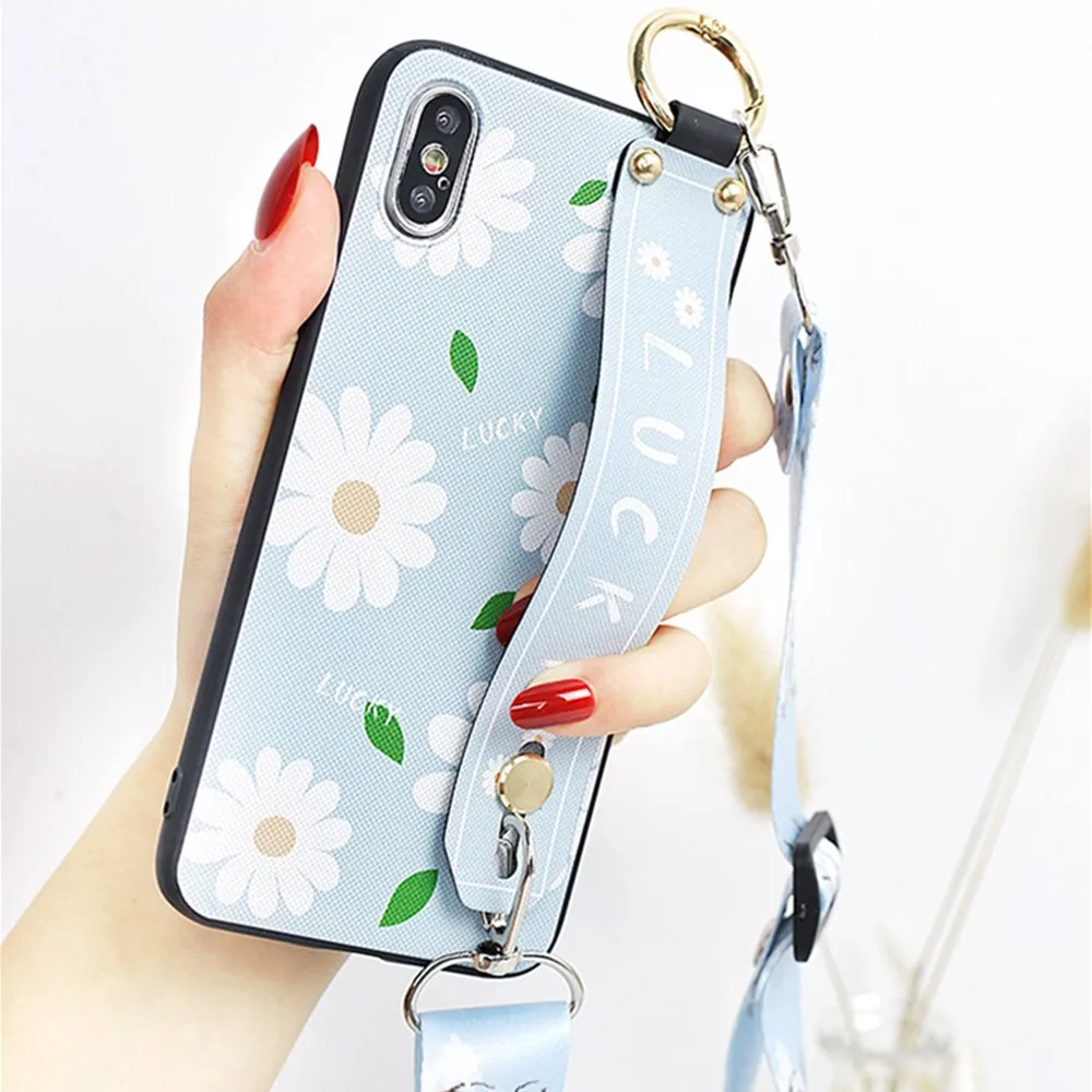 Для xiaomi 9 8 se A1 A2 A3 lite 9T CC9 pro cc9e redmi note 8 iPhone 7 6 plus 5 iPad pro 8A S2 5 plus чехол Обложка модная Маргаритка наручный браслет с цветами хо